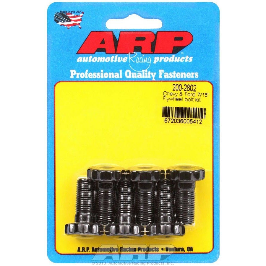 ARP Pro Series Flywheel Bolt Kit - Chevy & Ford - 7/16"-20 x 1.00" - (6 Pack)