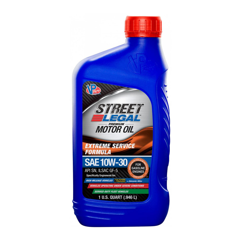 VP Racing Street Legal 10W30 Semi-Synthetic 1 Quart Bottle Motor Oil - 1 Quart Bottle VP3910343