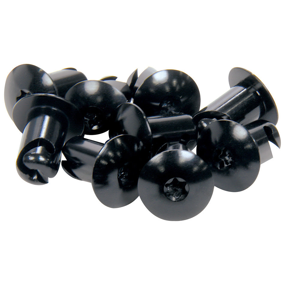 Allstar Performance Oval Head Quick Turn Fastener - Torx - 7/16 x 0.550" Body - Black (10 Pack)