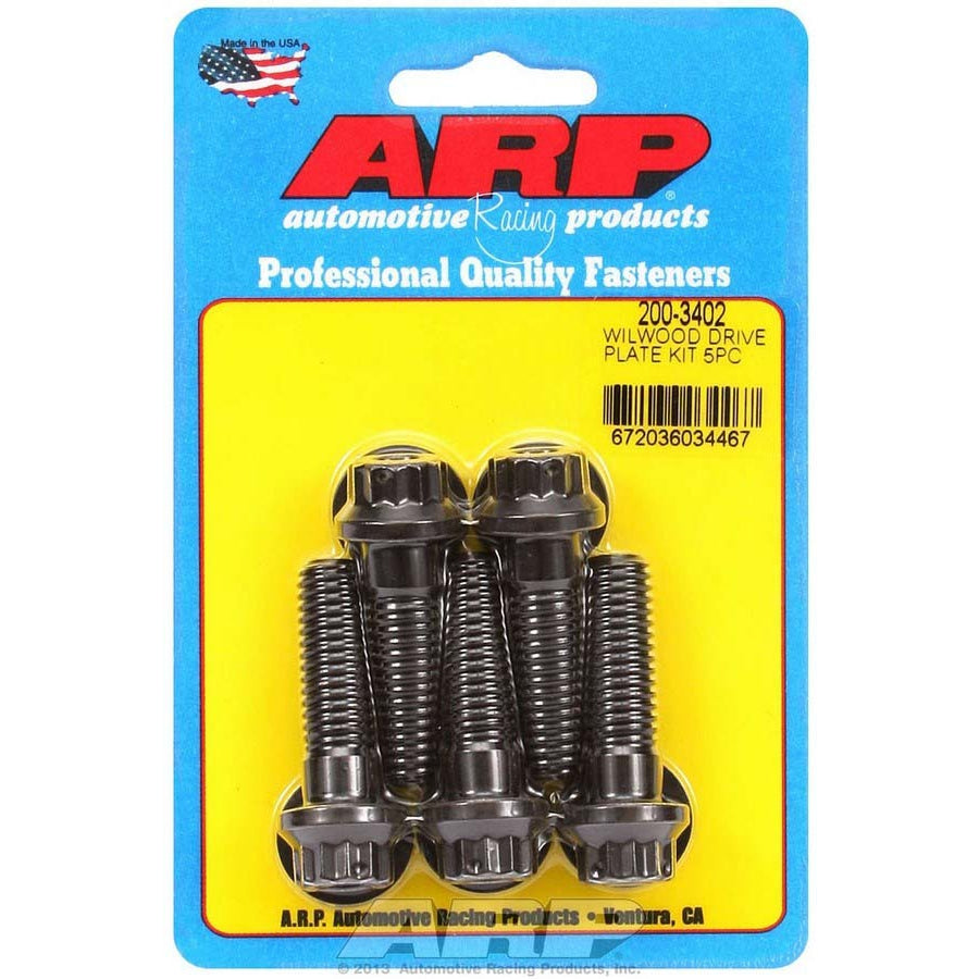 ARP 7/16-14" Thread Drive Flange Bolt 1-1/2" Long 12 Point Head Chromoly - Black Oxide