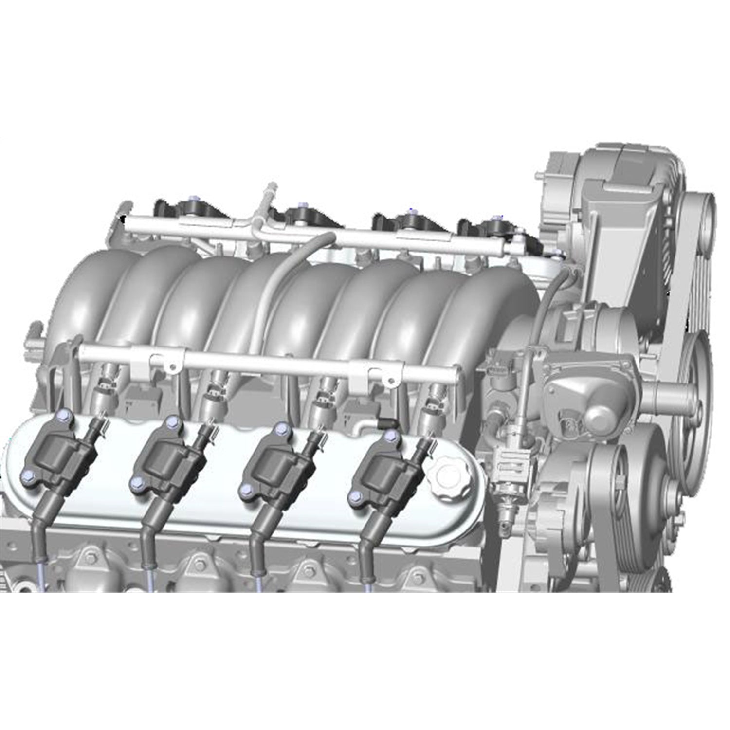 Holley Aluminum LS Valve Covers-Black Krinkle