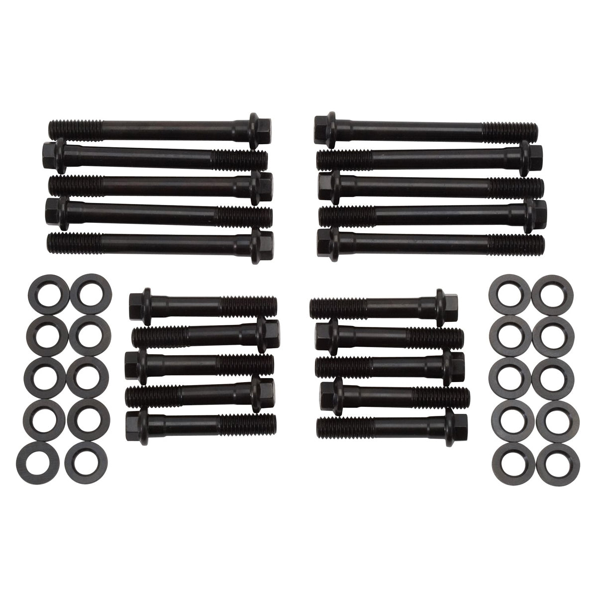 Edelbrock E-Series Cylinder Head Bolt Kit - Hex Head - Black Oxide - Small Block Ford