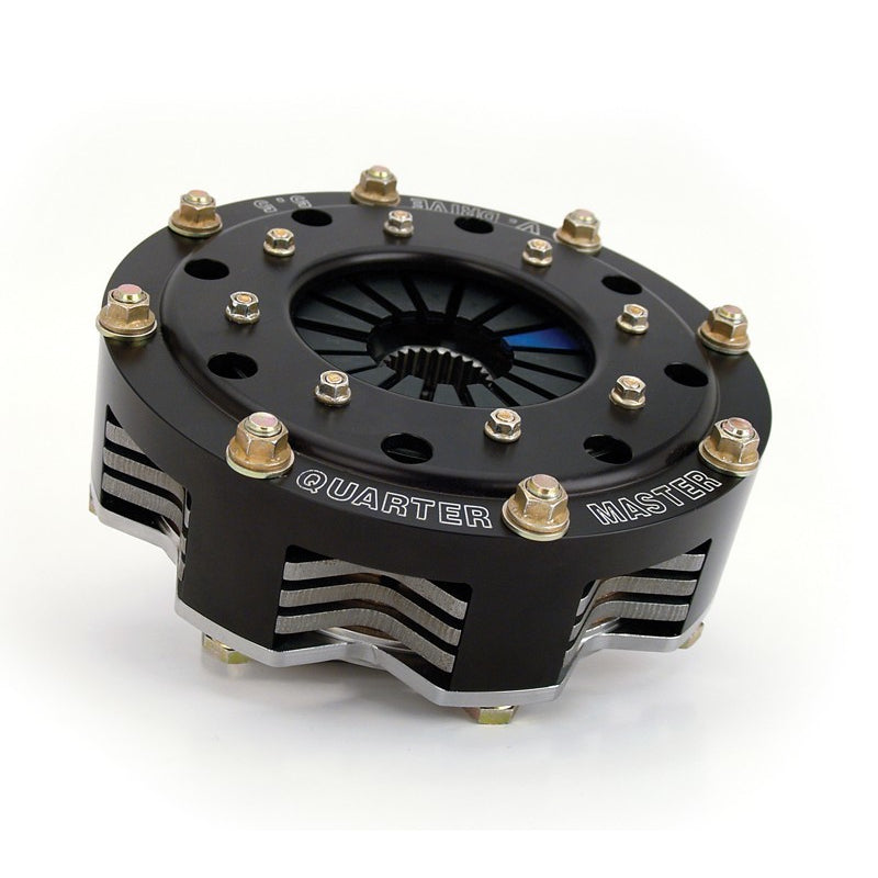 Quarter Master V-Drive Button Style Clutch Assembly - 5.5" - 3 Disc - 1-1/8" x 10 Spline - Chevy - 6.97 lbs.