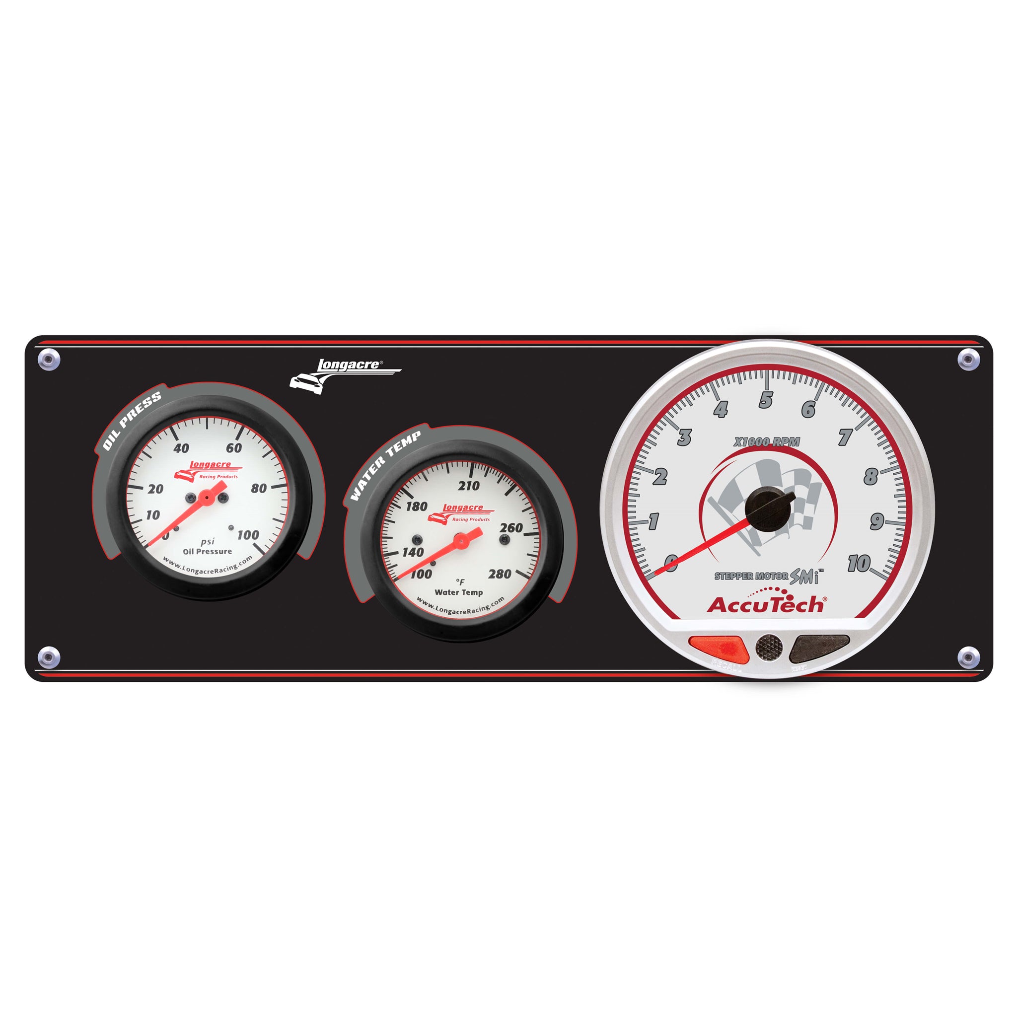 Longacre AccuTech Sportsman Gauge Panel - OP / WT / Tach