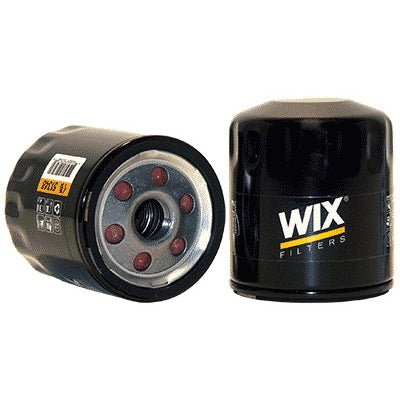Wix Canister Oil Filter - Screw-On - 3.404 in Tall - 3/4-16 in Thread - 21 Micron - Black