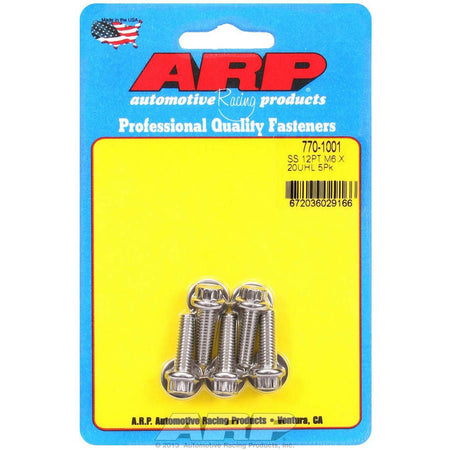 ARP Stainless Steel Bolt Kit - 12 Point (5) 6mm x 1.00 x 20