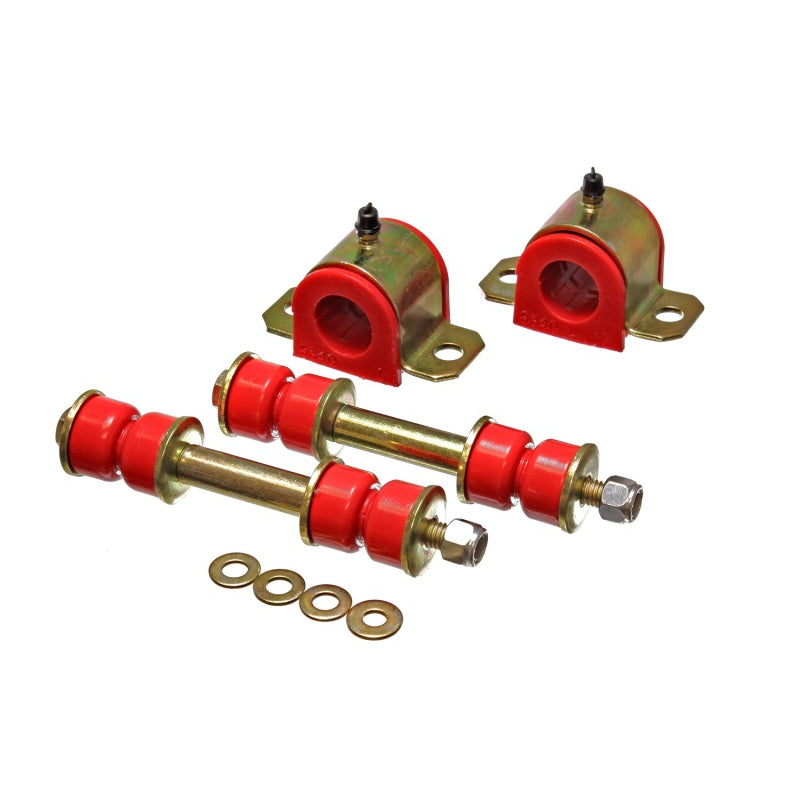 Energy Suspension Hyper-Flex Front Sway Bar Bushing - 25 mm Bar - End Links - Red/Cadmium - Toyota Tacoma 1995-2000