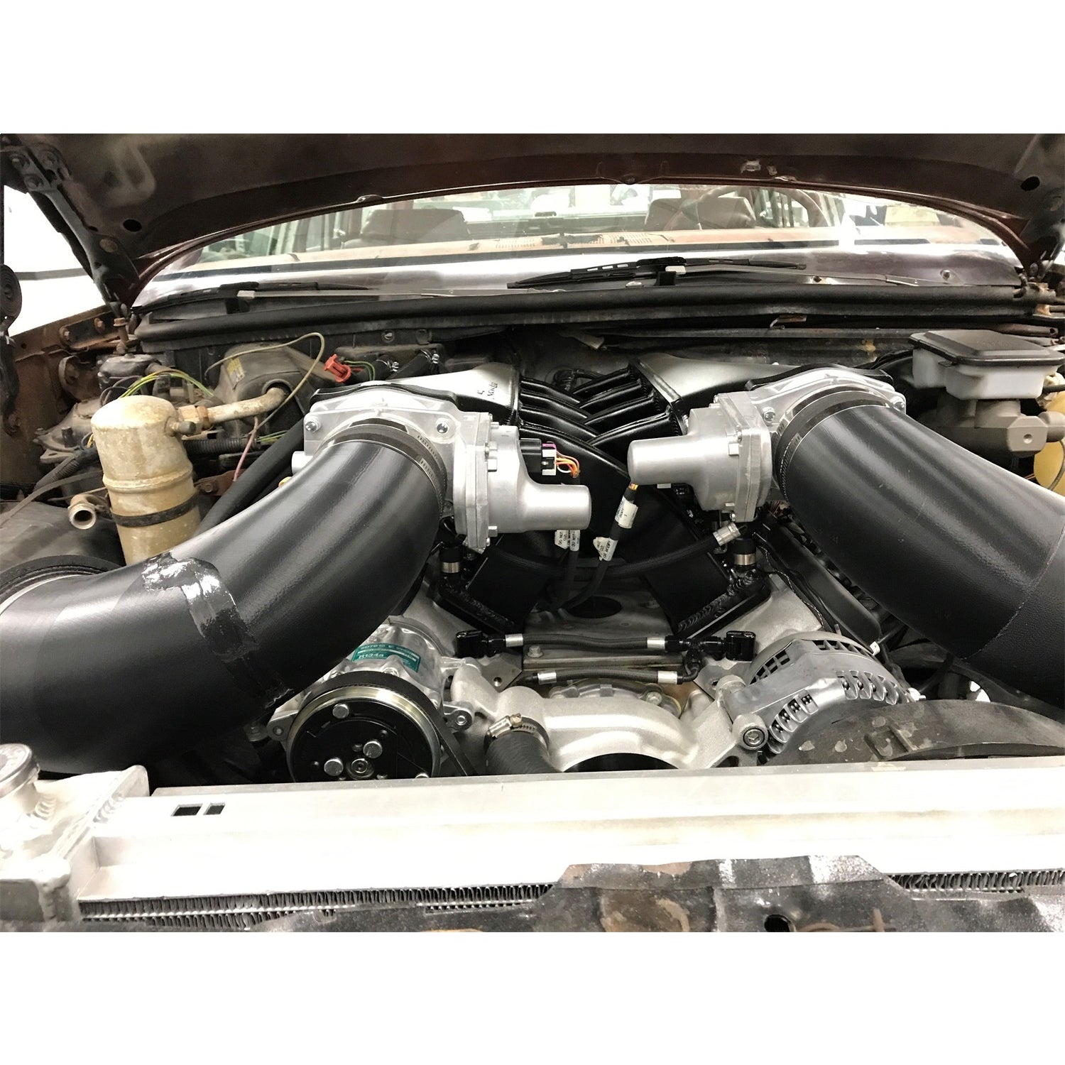 Sniper EFI Fabricated Intake Manifold - 102 mm Throttle Body Flange - Fuel Rail - Aluminum - Silver - GM LS-Series