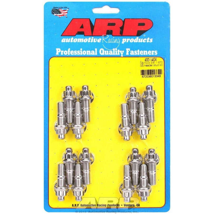 ARP Stainless Steel Header Stud Kit - SB Chevy - 3/8" x 1.670" - 12 Pt.