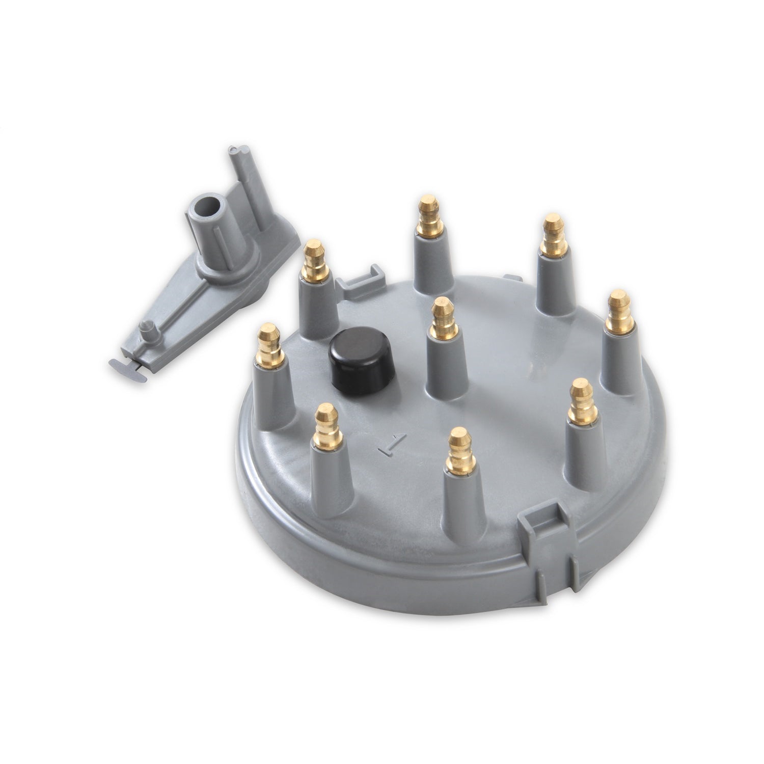 ACCEL Distributor Cap and Rotor Kit - HEI Style Terminal - Brass Terminals - Clamp Down - Gray - Vented - Ford V8