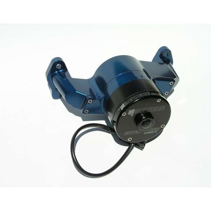 Meziere SB Chevy Billet Electric Water Pump - Blue