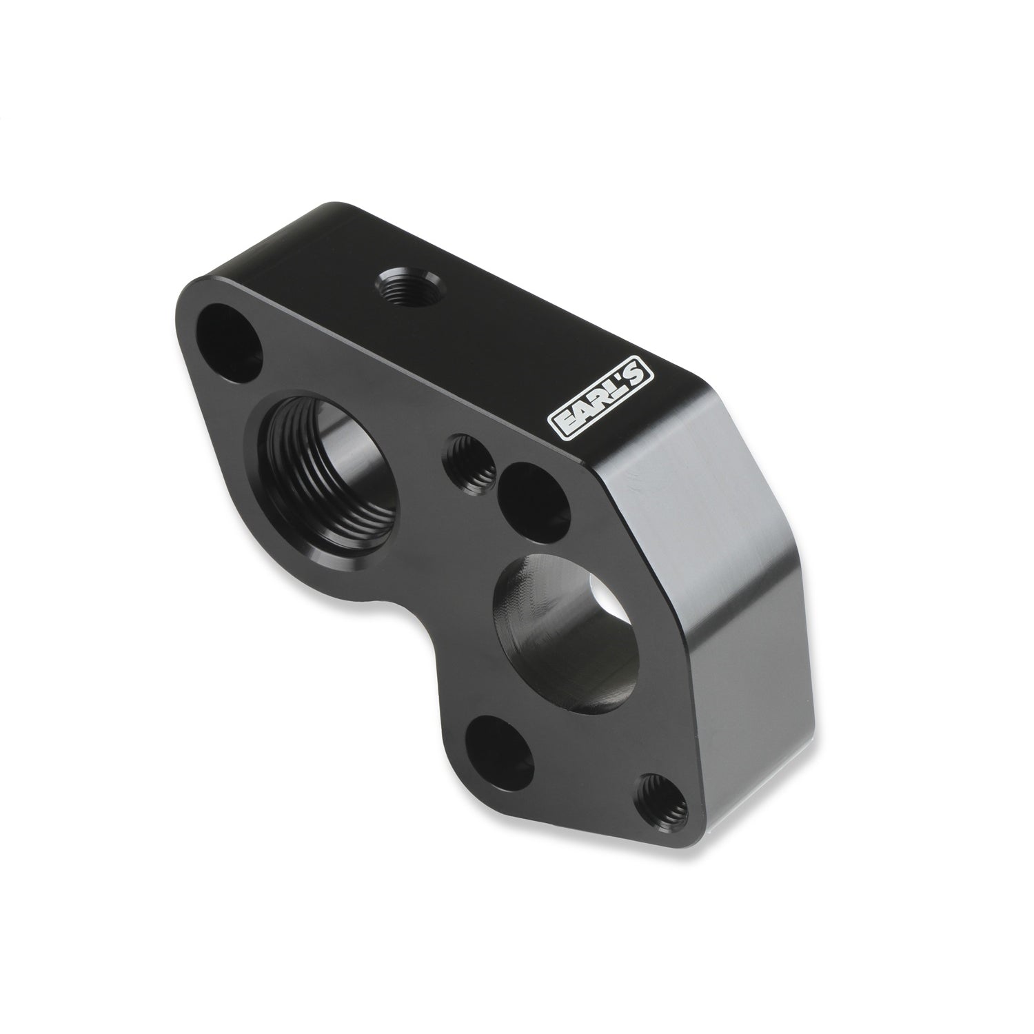 Earl's Water Pump Spacer - 1/8" NPT Port - Gaskets/Hardware Included - Aluminum - Black - Big Block Chevy - GM LS-Series