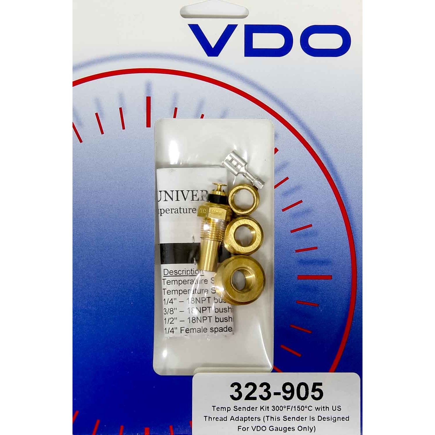 VDO Temperature Sender Electric 1/8" NPT Male Thread Bushings - 300 Degrees