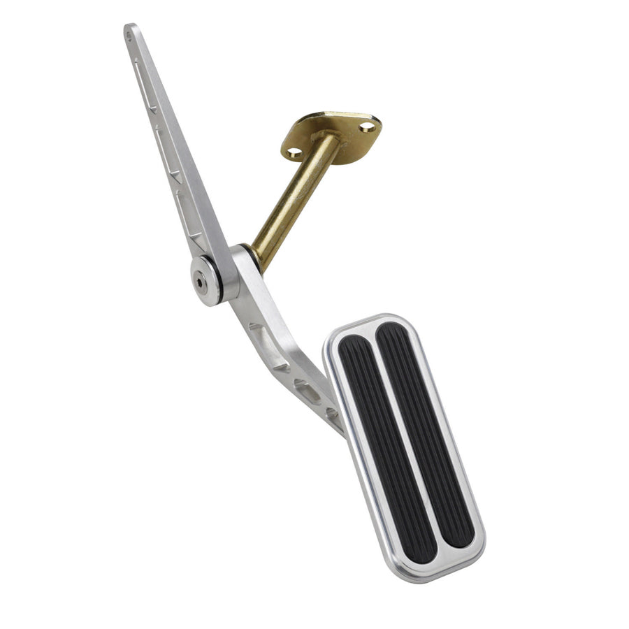 Lokar Gas Pedal - Firewall Mount - Rubber Pads - Aluminum - Brushed - GM F-Body 1967-69