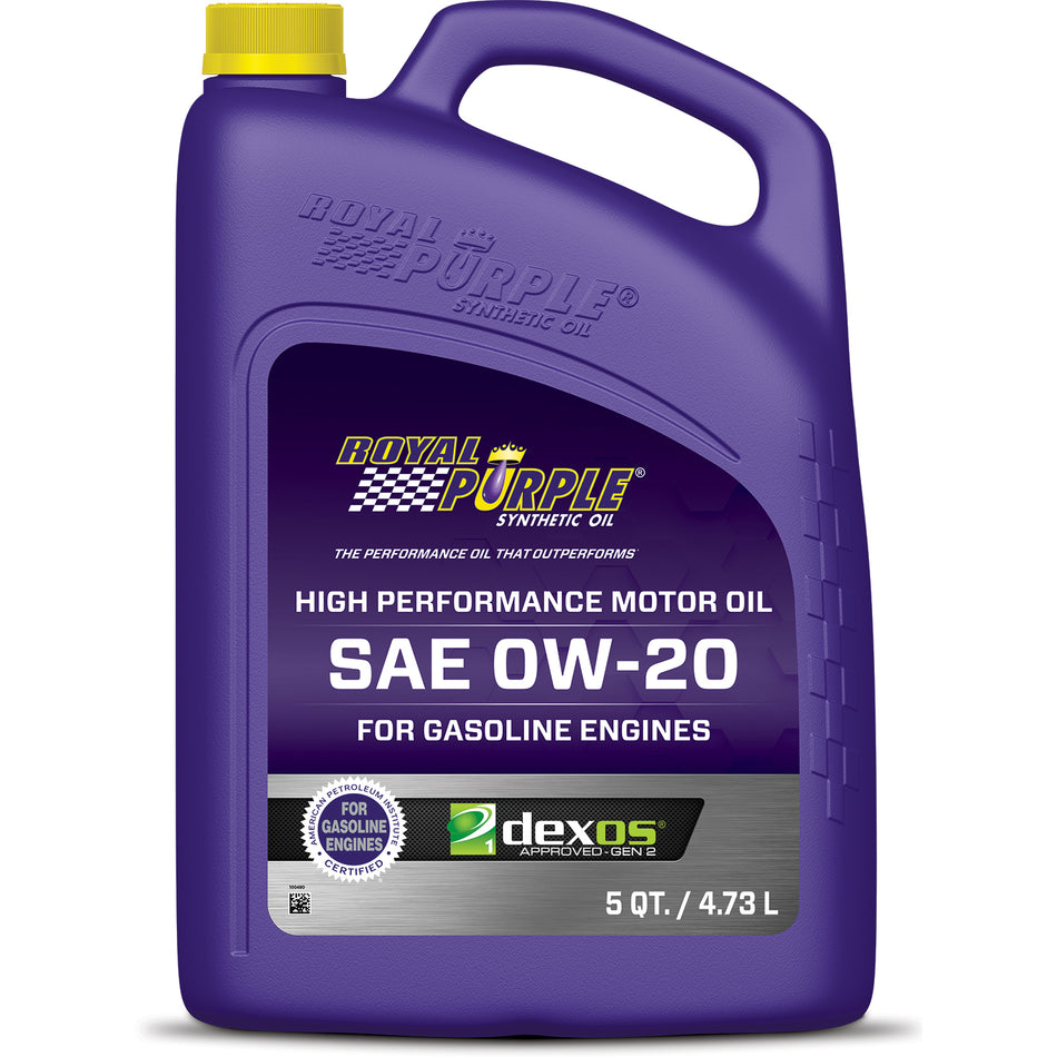 Royal Purple® High Performance Motor Oil - 0w20 - 5 Quart Bottle