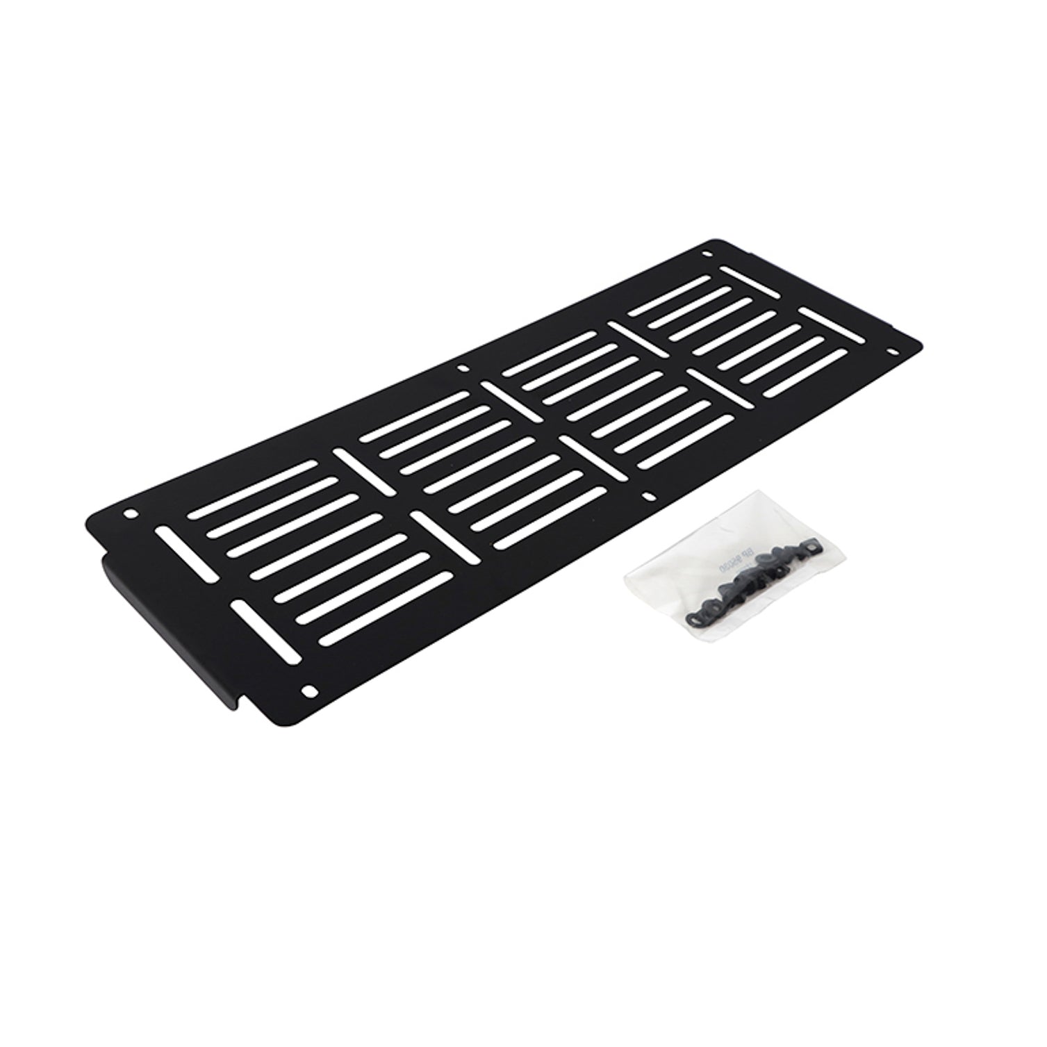 Dee Zee Hex Series Cab Rack Panel - MOLLE Panel - Slotted - Large Panel - Aluminum - Black Powder Coat