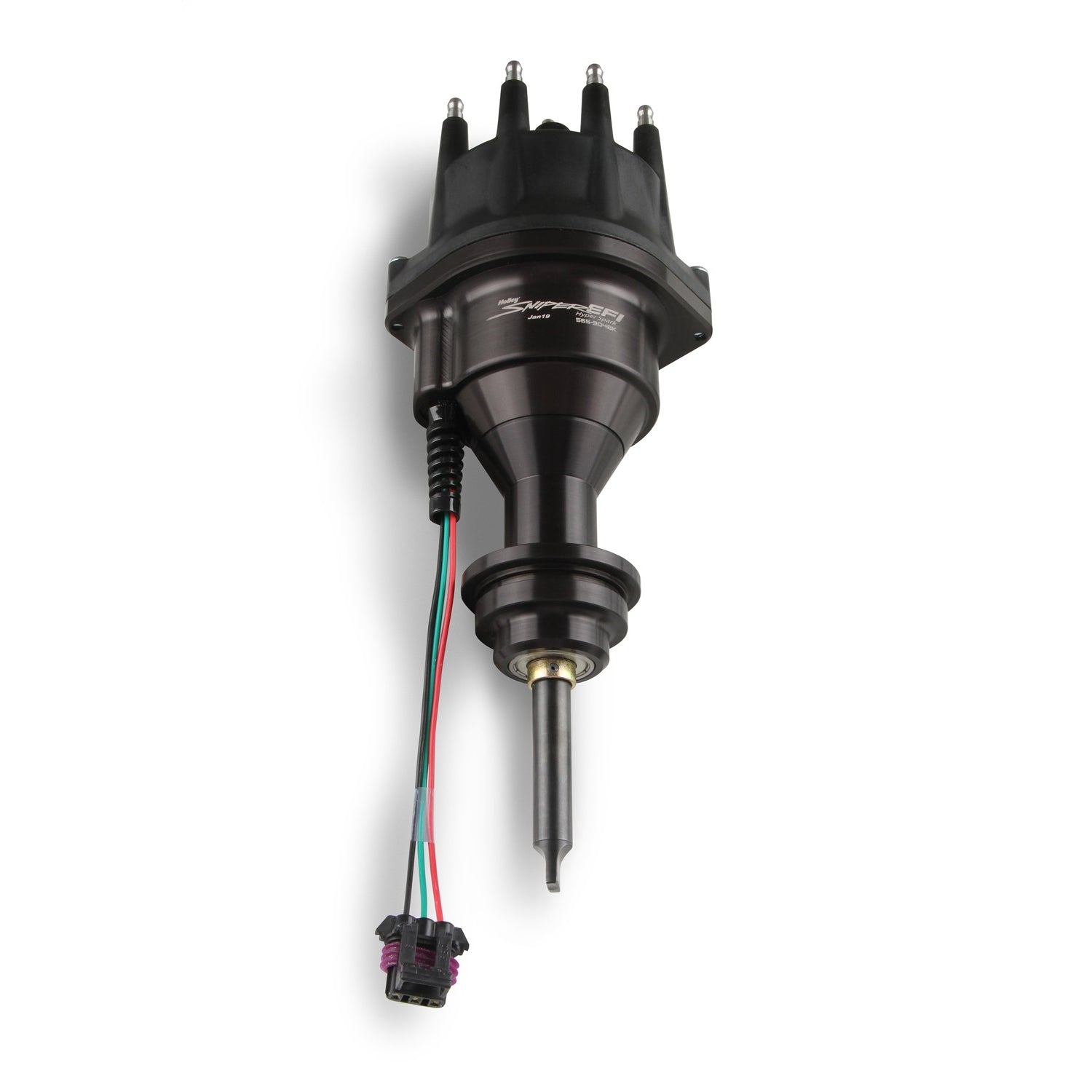 Sniper EFI Distributor - Hyperspark - Hall Effect - HEI Style Terminal - Black - Small Block Mopar