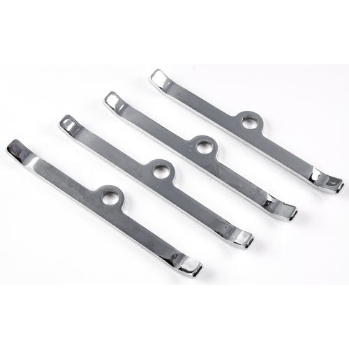 Trans-Dapt Valve Cover Hold Down Tabs - Chrome - Pontiac V8 - Set of 4