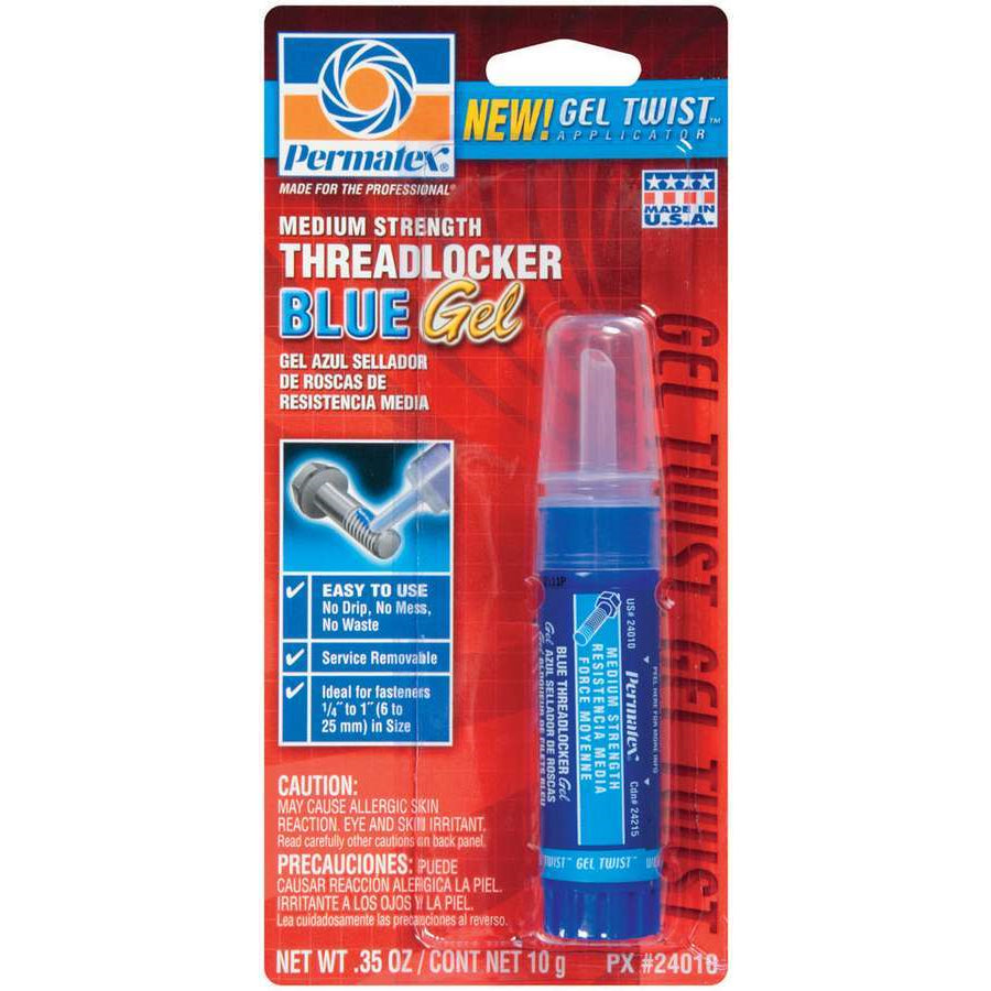 Permatex Blue Gel Thread Locker Medium Strength - 10 g Tube