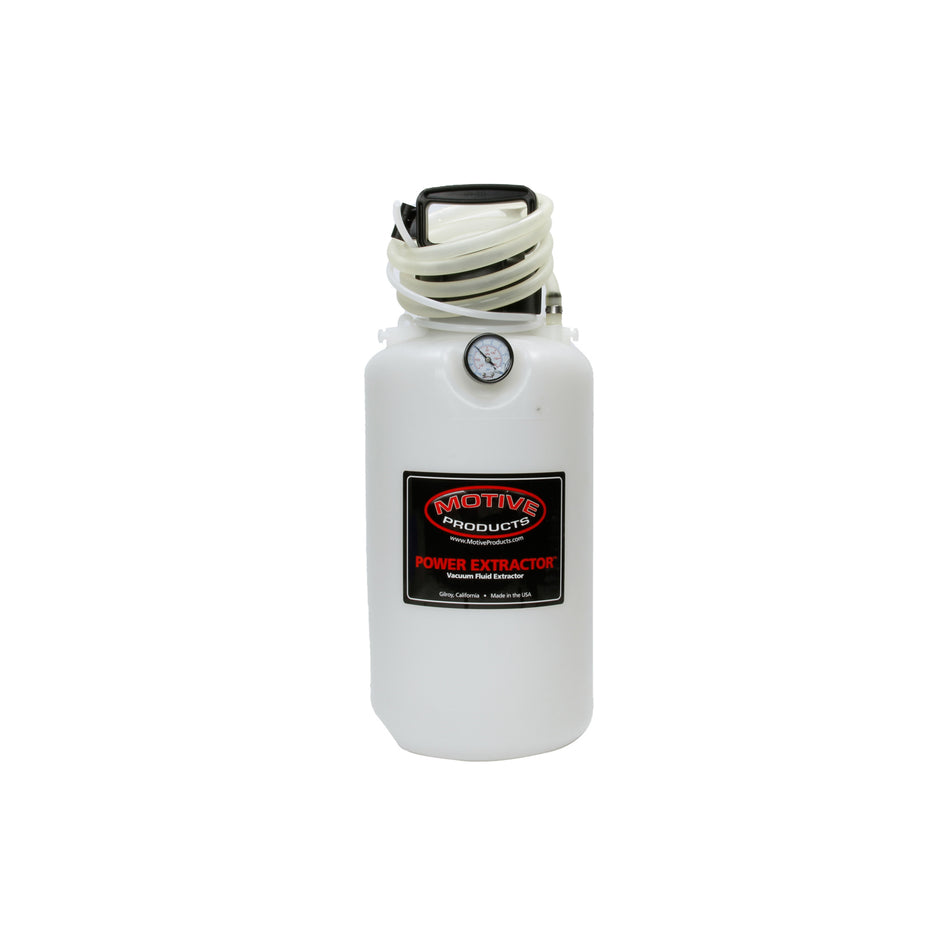 Motive Products Power Extractor Fluid Extractor - 2 Gallon Capacity - Catch Can / Fittings / Hoses / Pump - Universal
