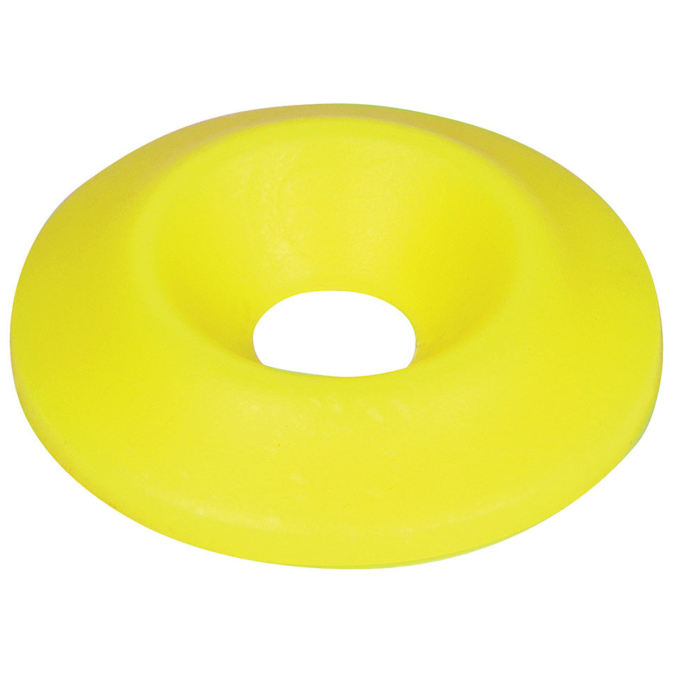 Allstar Performance Countersunk Washer - 1/4" ID - 1" OD - Plastic - Neon Yellow (Set of 10)