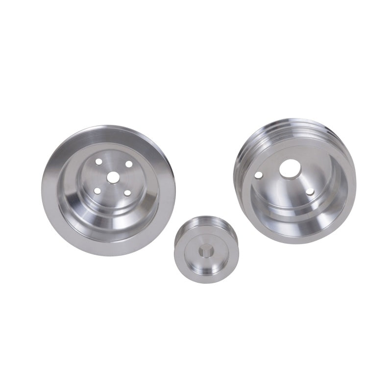 BBK Performance Under Drive Pulley Kit - 5 Rib Serpentine - Aluminum - Small Block Chevy 1985-87