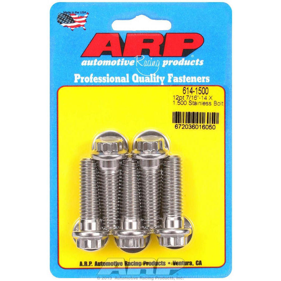 ARP Stainless Steel Bolt Kit - 12 Point (5) 7/16-14 x 1.500