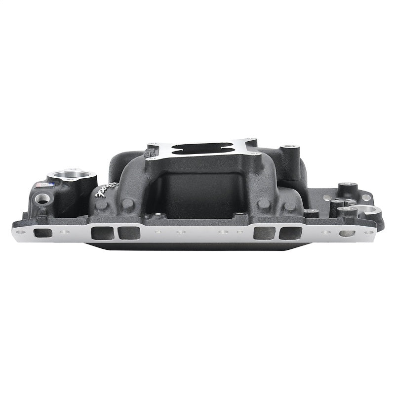 Edelbrock NASCAR Edition RPM Air-Gap Manifold - SB Chevy 262-400 - 1500 to 6500 RPM - Black Finish