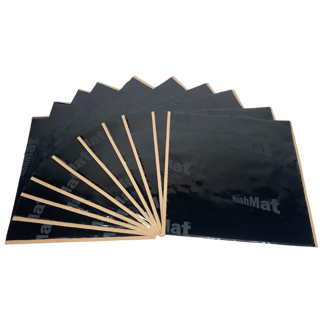 Hushmat Ultra Door Kit Heat and Sound Barrier 12 x 12" Sheet 1/8" Thick Rubber - Black