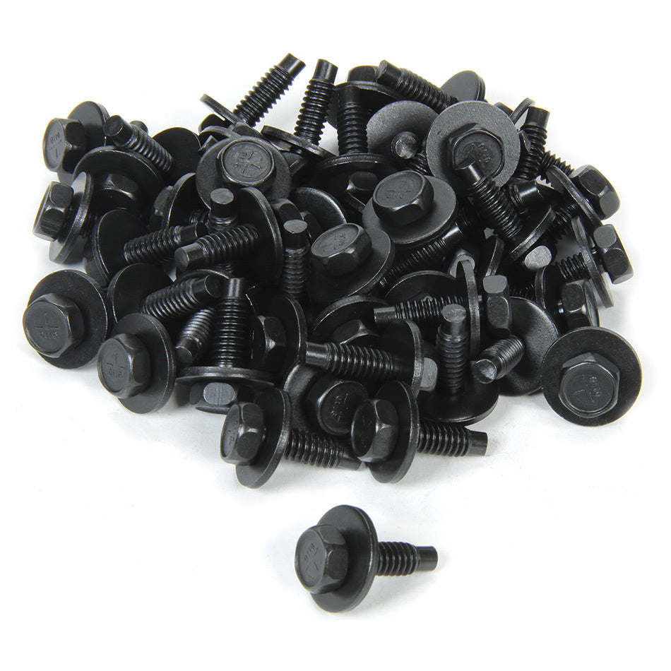 Allstar Performance Body Bolt Kit - 1/4-20" - 3/4" Long - Hex Head - Black Oxide (Set of 50)