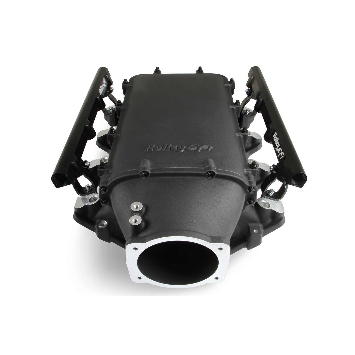 Holley EFI Ultra Lo-Ram Intake Manifold - 105 mm Throttle Body Flange - Multi Port - Black - GM LS-Series