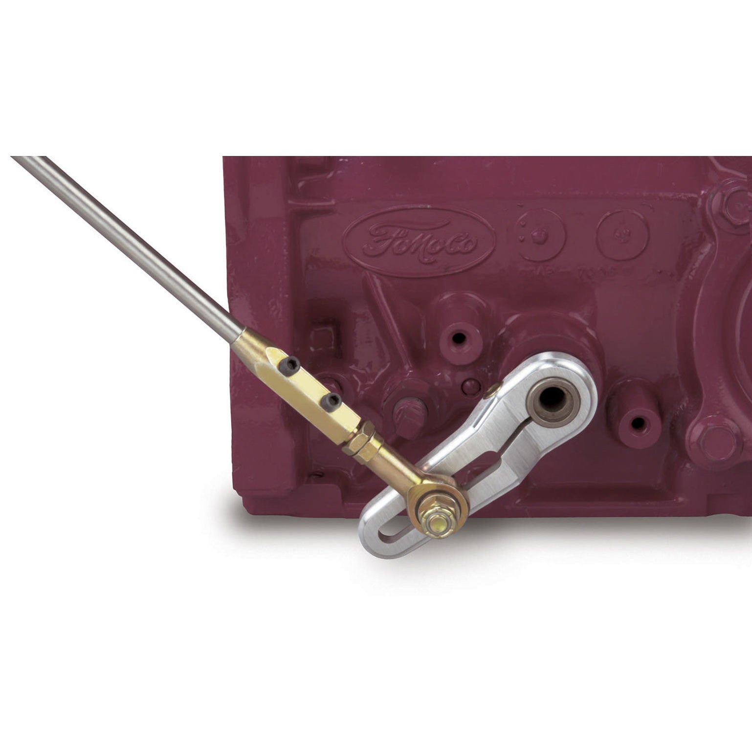 Lokar Column Shift Linkage - Solid Rod - Column/Transmission Bracket - Aluminum - Natural - C4/C6