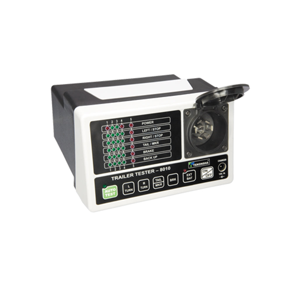 Tekonsha LED Display Trailer Light Tester - Plastic - Black/White - Trailer Plug Side 7 Blade