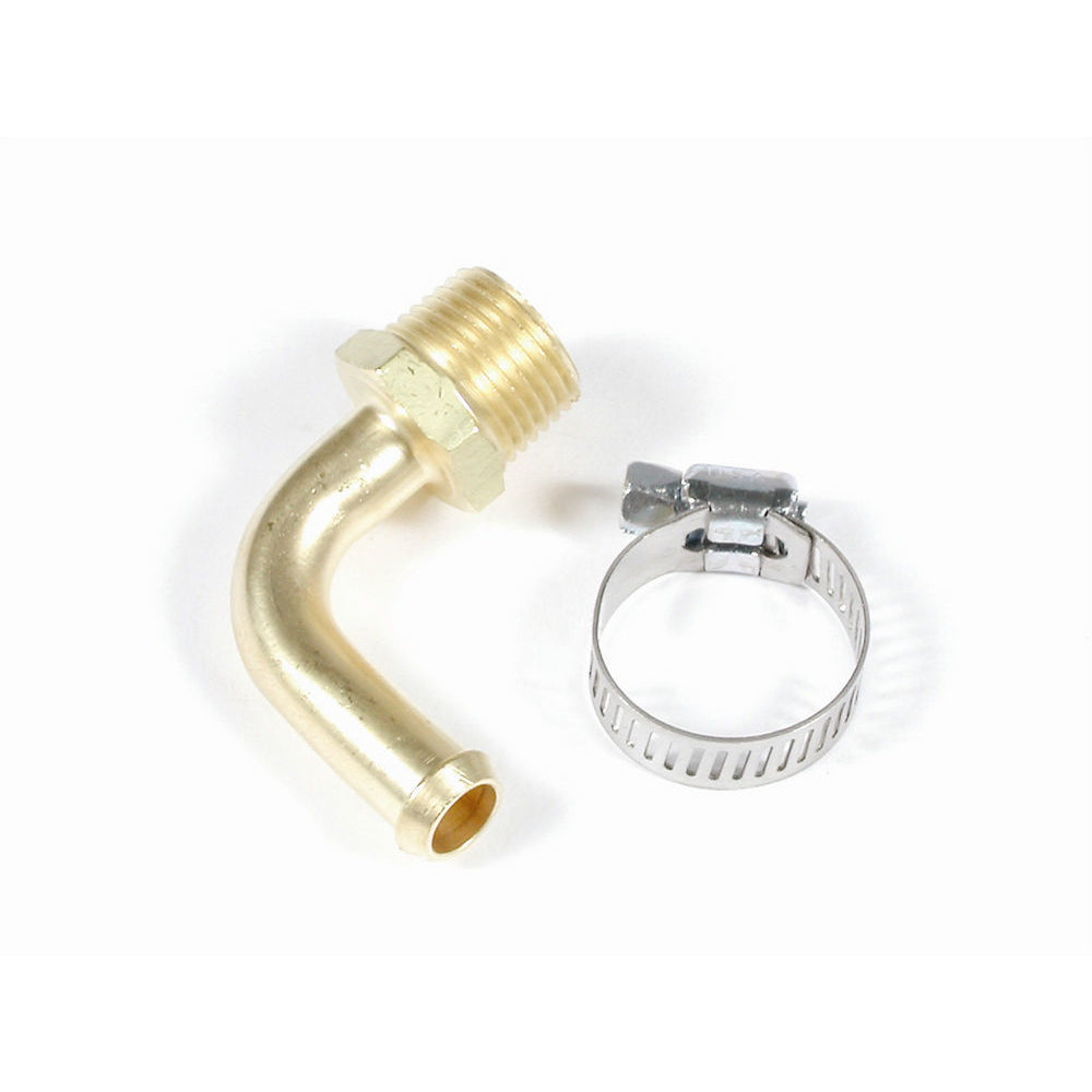 Mr. Gasket Low-Loss Fuel Fitting - 90 - 3/8" Hose Barb to 3/8" Male NPT - Brass
