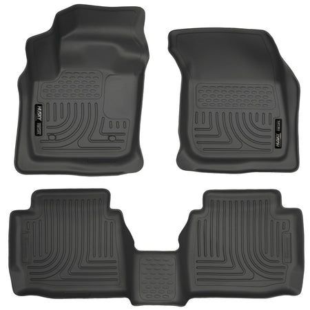 Husky Liners Front/2nd Seat Floor Liner Weatherbeater Plastic Black - Ford Midsize Car 2013-16