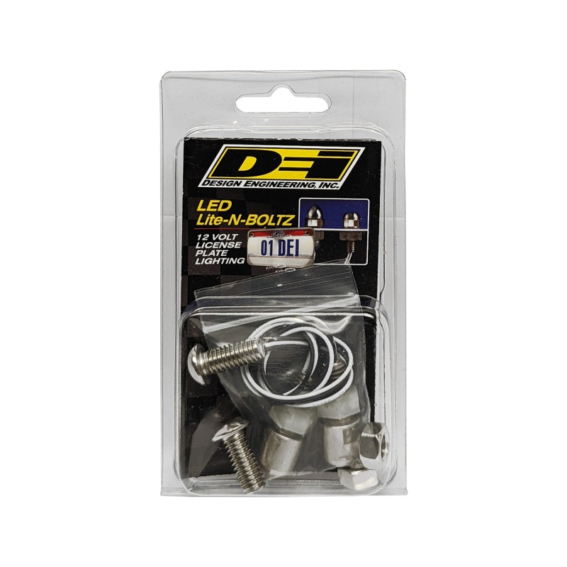 DEI Lite'N Boltz License Plate Bolt Kit - Dome Head - LED Lighted - Stainless - Natural