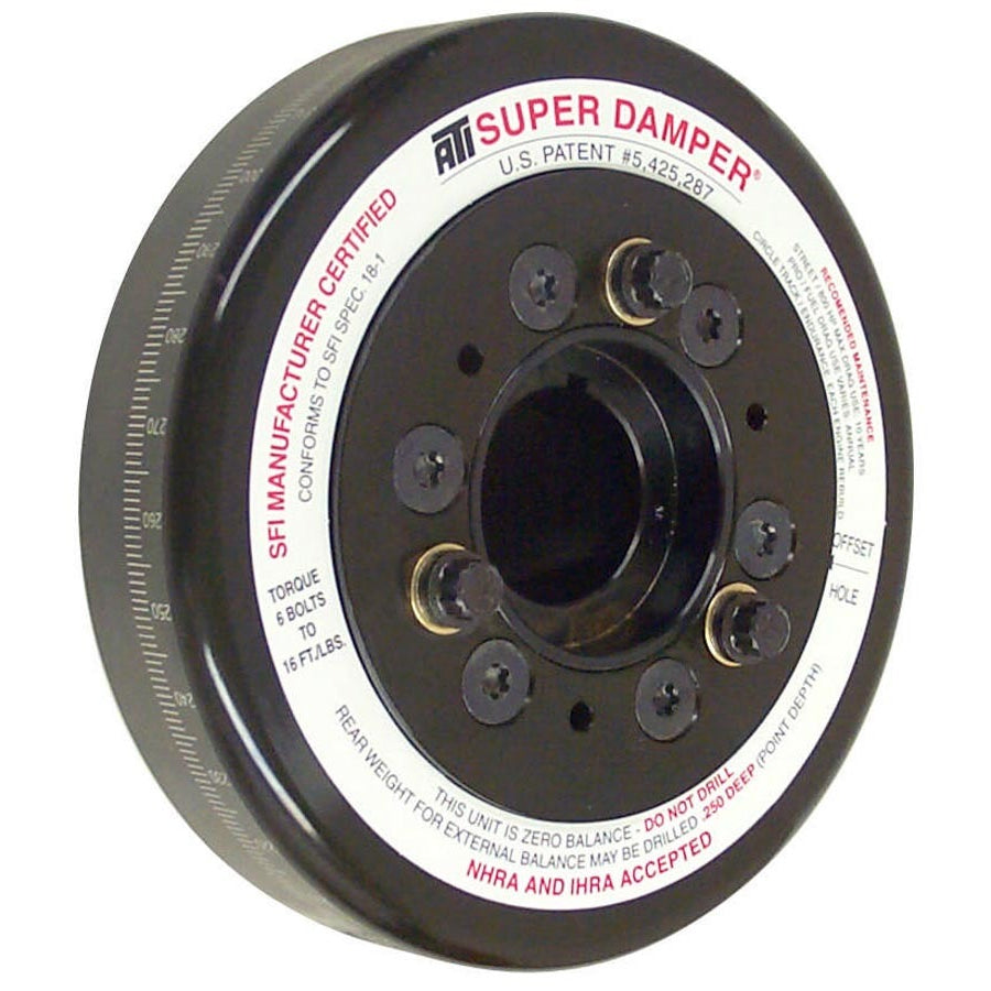 ATI Super Damper SFI 18.1 Harmonic Balancer - 7.074 in OD - Black - Internal Balance - Pontiac V8