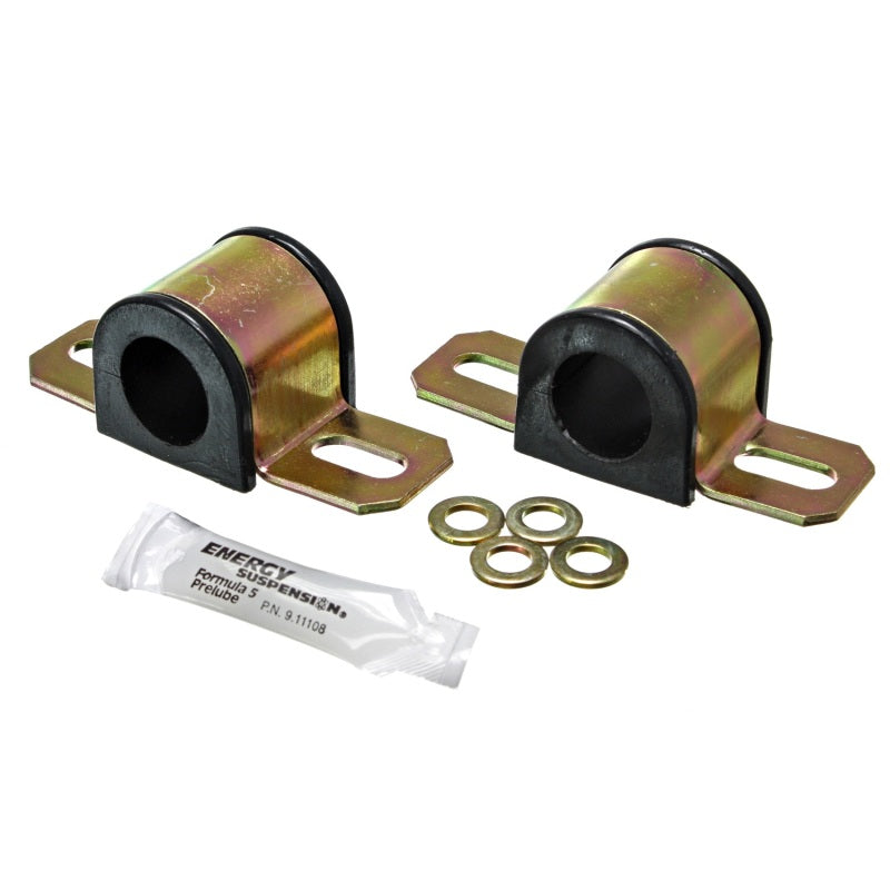 Energy Suspension Hyper-Flex Non-Greasable Sway Bar Bushing - 1.313 in Bar - Bracket - Black / Cadmium - Universal - Pair