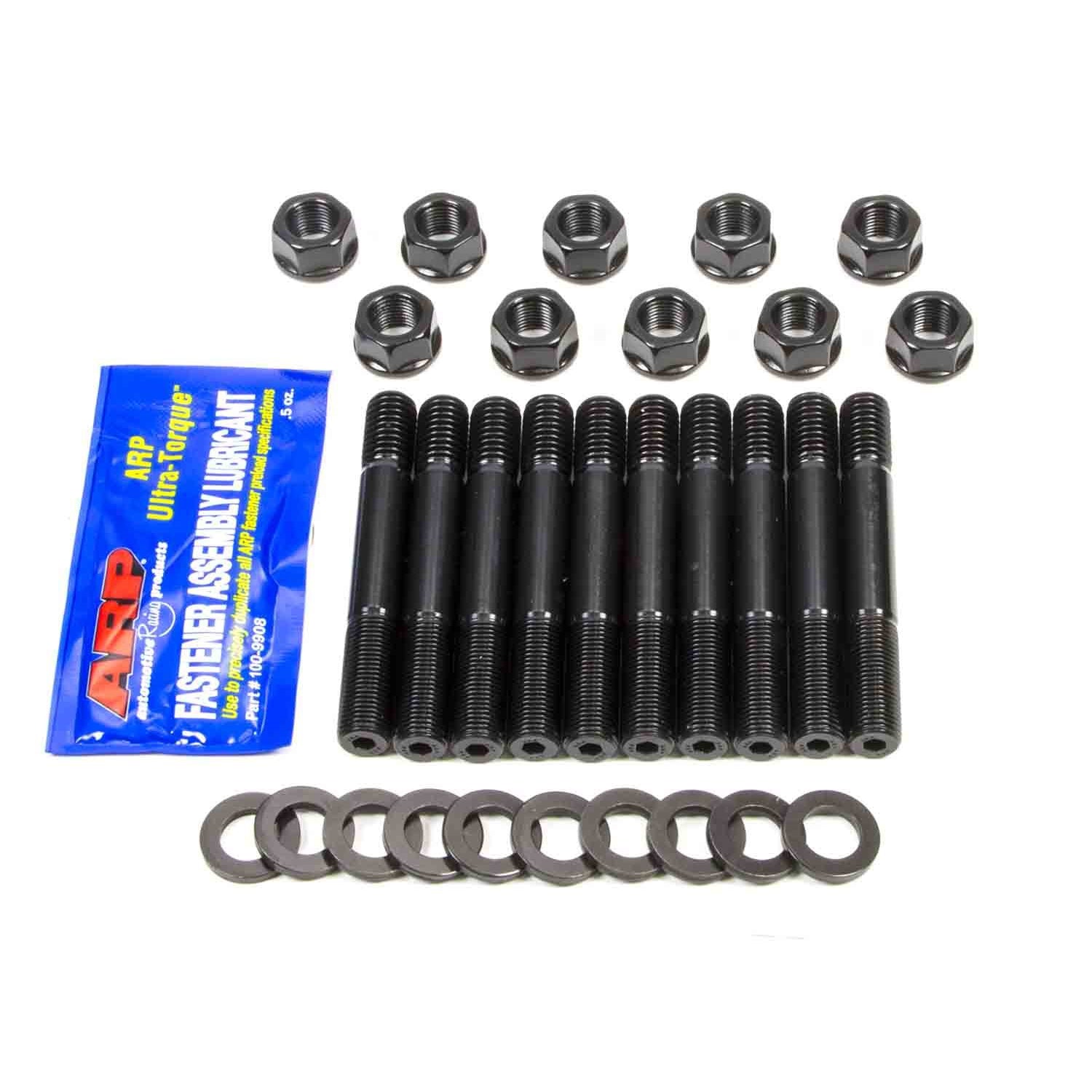 ARP Hex Nuts Main Stud Kit 2-Bolt Mains Chromoly Black Oxide - Small Block Buick