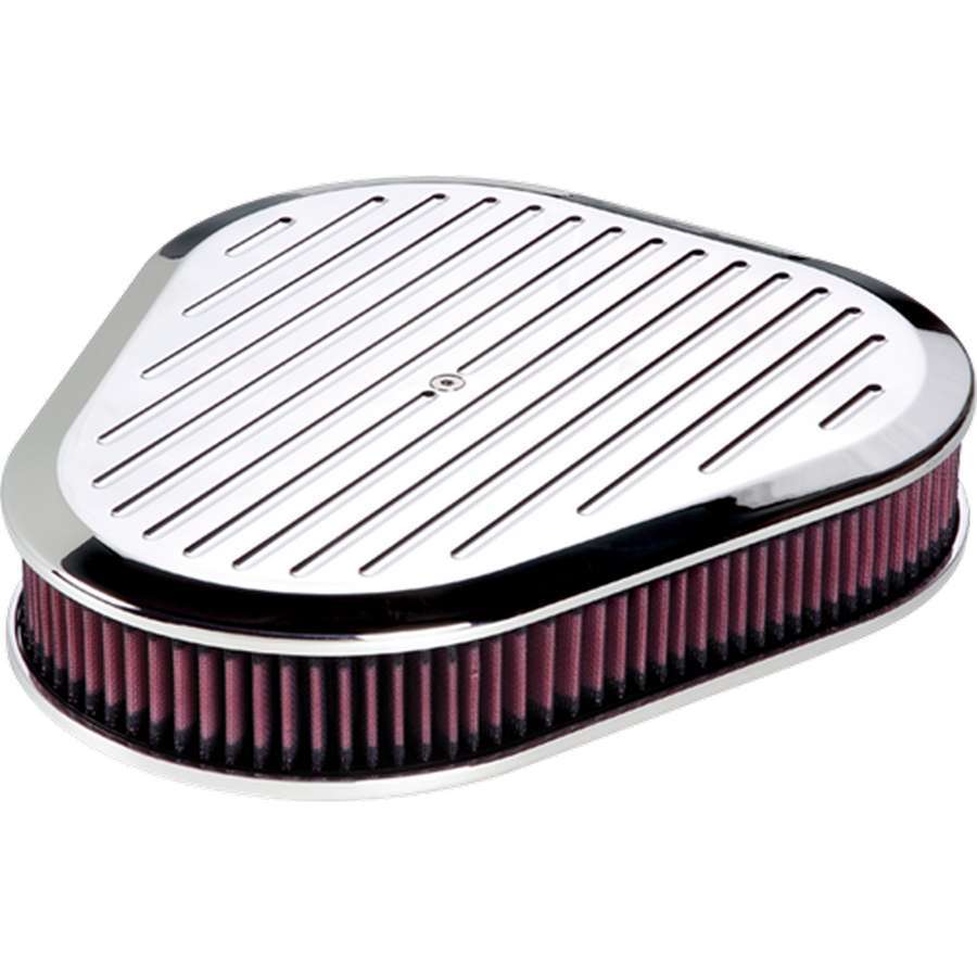 Billet Specialties Triangle Air Cleaner Assembly - Polished - Ball Milled Design - 2 5/16 in. Filter Height