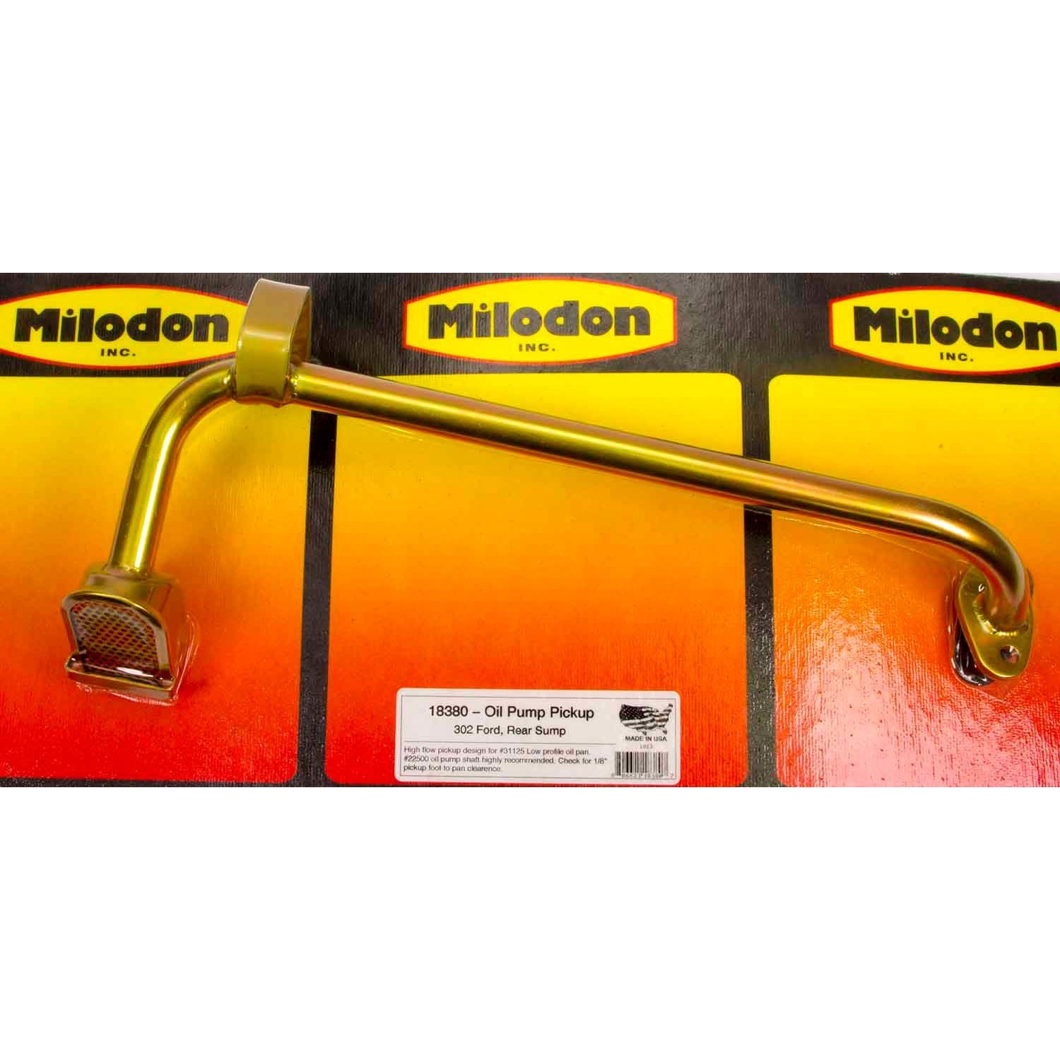 Milodon Street / Strip Bolt-On Oil Pump Pickup - 8 in Deep Pan - Small Block Ford 18380