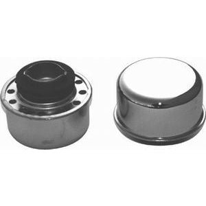 Racing Power Twist-On Round Breather - Chrome - Oil Filler Cap