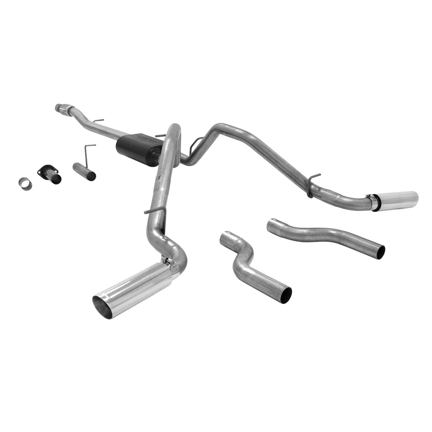 Flowmaster American Thunder Cat-Back Exhaust System - 2-1/2 in Tailpipe - 3-1/2 in Tips - GM Fullsize Truck 2007-14