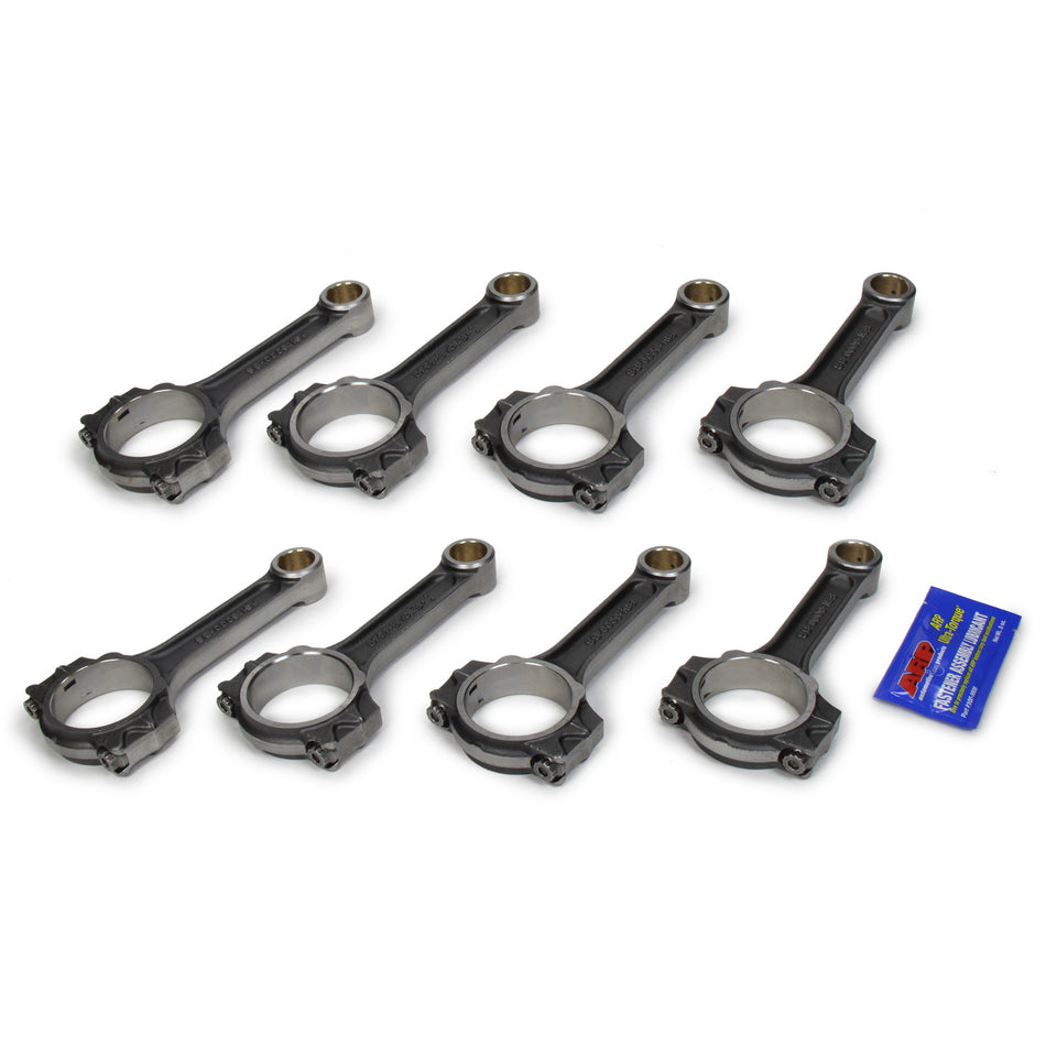 Eagle I Beam Connecting Rod - 6.000" Long - Bushed - 7/16" Cap Screws - ARP2000 - Forged Steel - Small Block Chevy - (Set of 16)