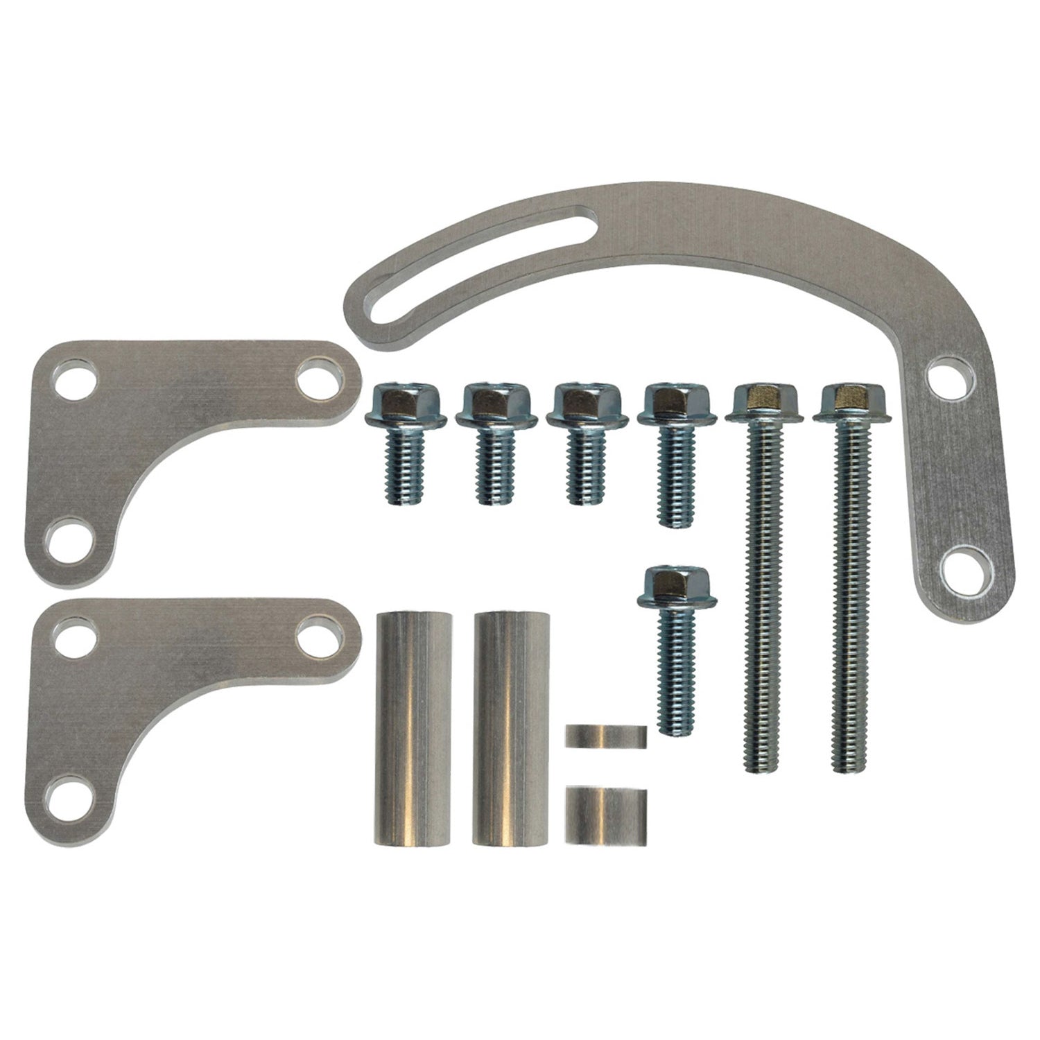 ICT Billet Power Steering Pump Bracket - Water Pump/Block Mount - Aluminum - Long Water Pump - Small Block Chevy