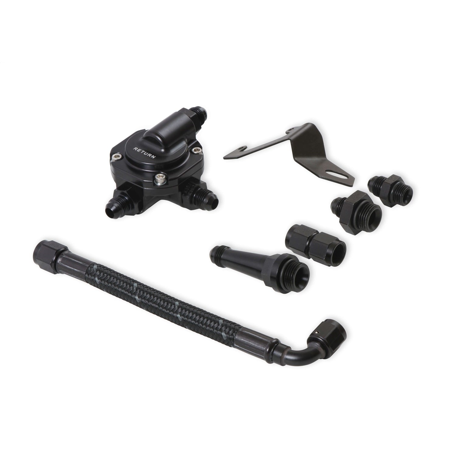 Holley Sniper EFI EFI Stealth Fuel Line - 6 AN Braided Stainless - Pressure Regulator