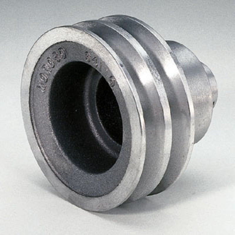 Moroso Double Groove Crankshaft Pulley - SB Chevrolet and 90° V6 Chevys - Double Groove - 1969-Later (With Long Water Pump) - 50% Reduction - 4.04" O.D.