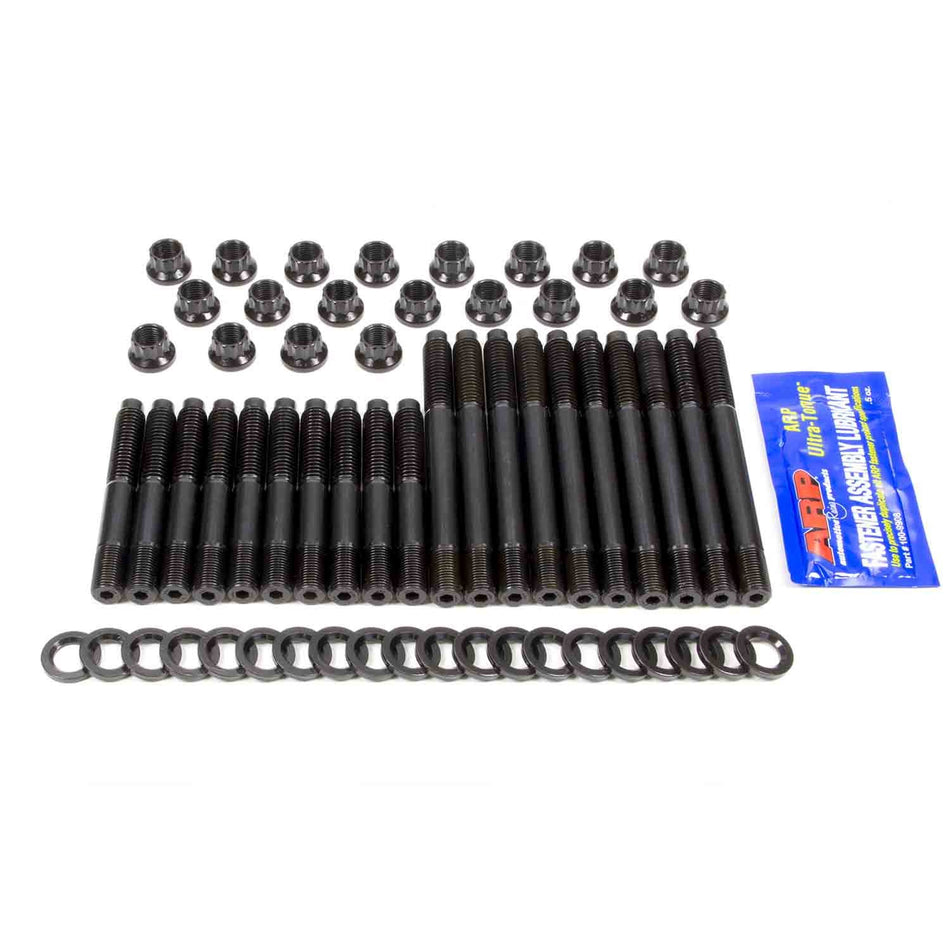 ARP Cylinder Head Stud Kit - 12 Point Nuts - Chromoly - Black Oxide - Man O'War - Small Block Ford