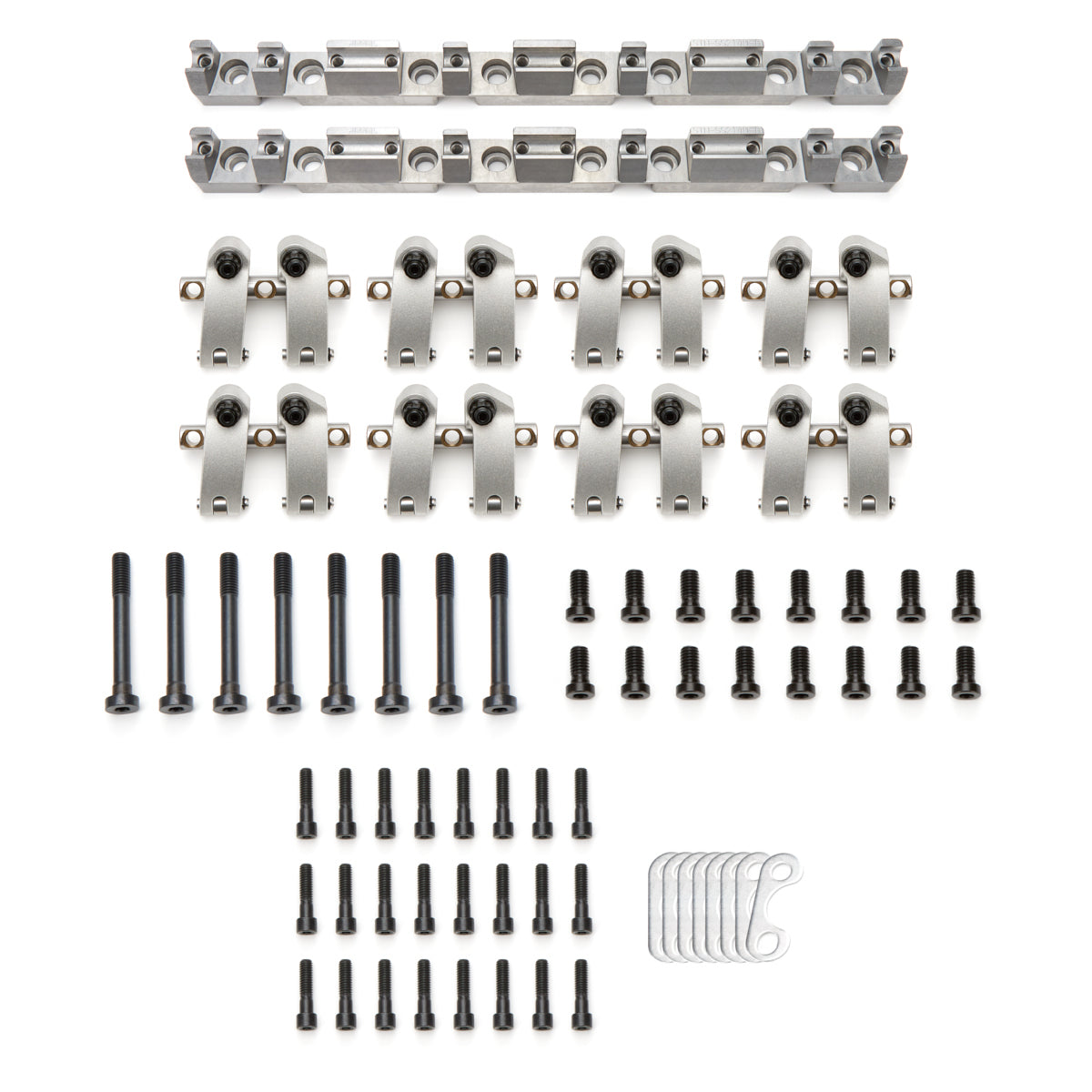 Jesel Sportsman Shaft Mount Roller Rocker Arm - 1.60 Ratio - AFR Eliminator Heads - Small Block Chevy (Set of 16)