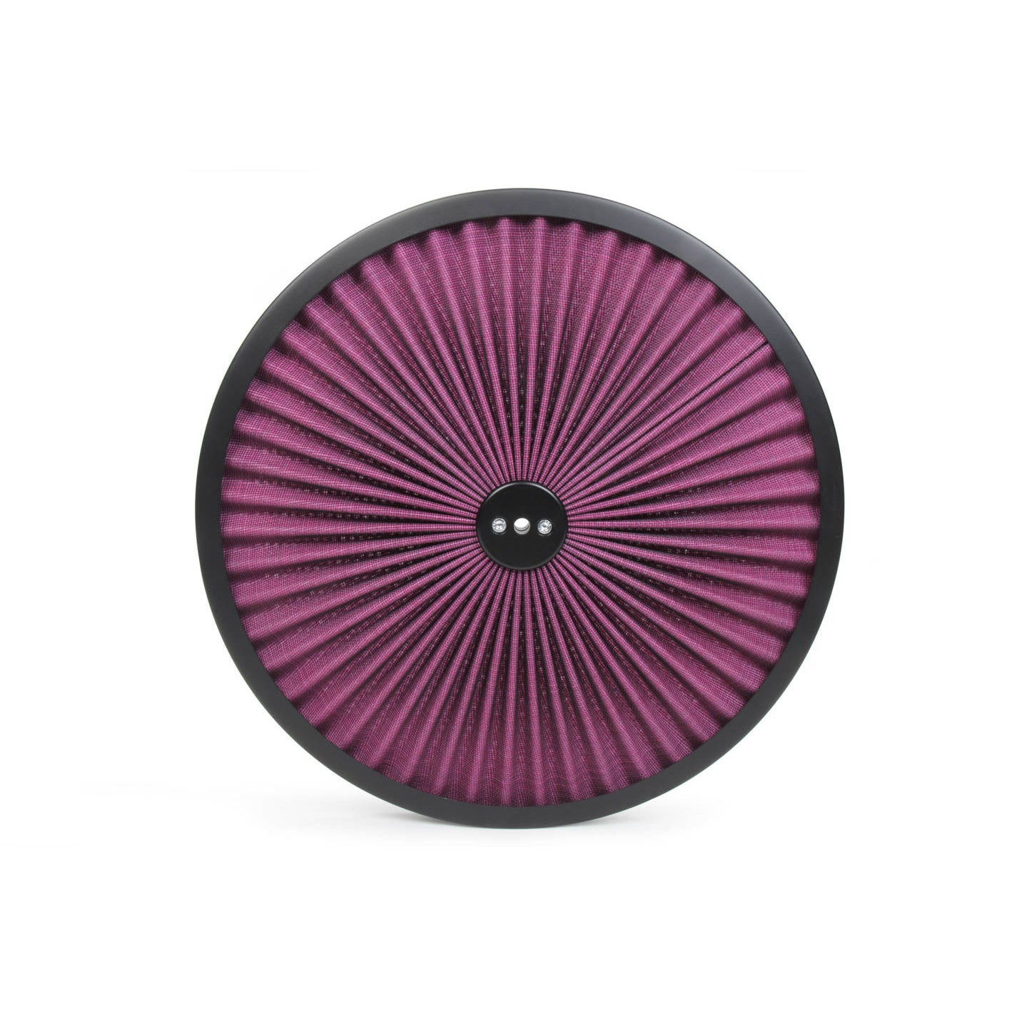 Racing Power Super Flow Air Cleaner Lid - 14 in Round - Filtered - Black Filter - Black Powder Coat